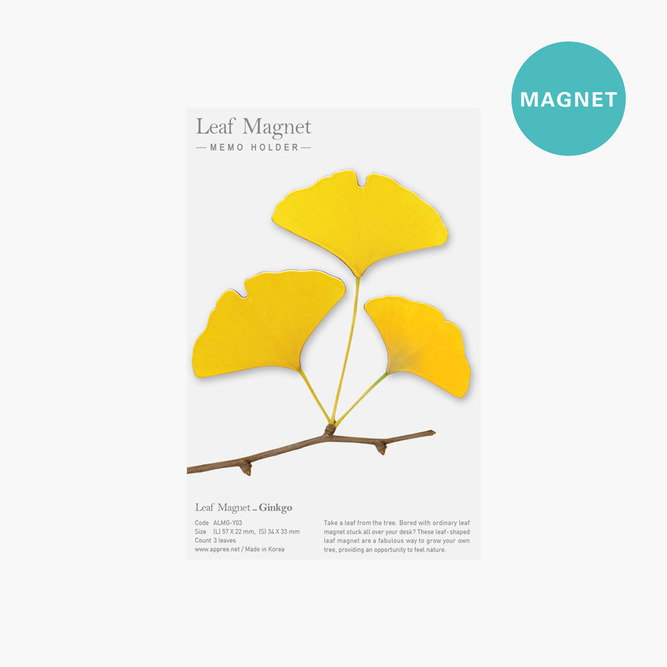 나뭇잎 모양의 자석, 리프마그넷 은행 (3p 한세트)