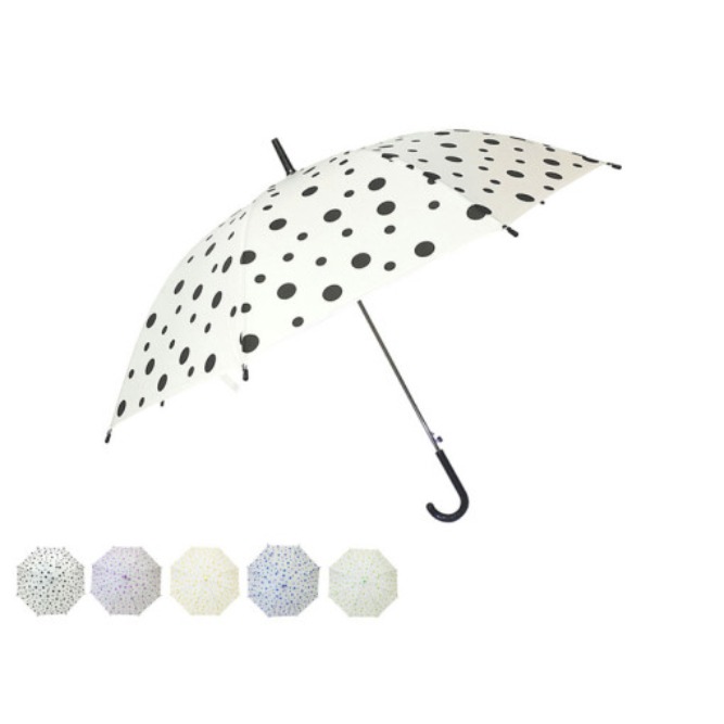 비오는 날에도 귀엽게 도트무늬 반투명 땡땡이 EVA우산